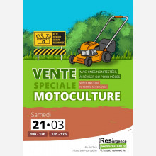Vente spéciale motoculture